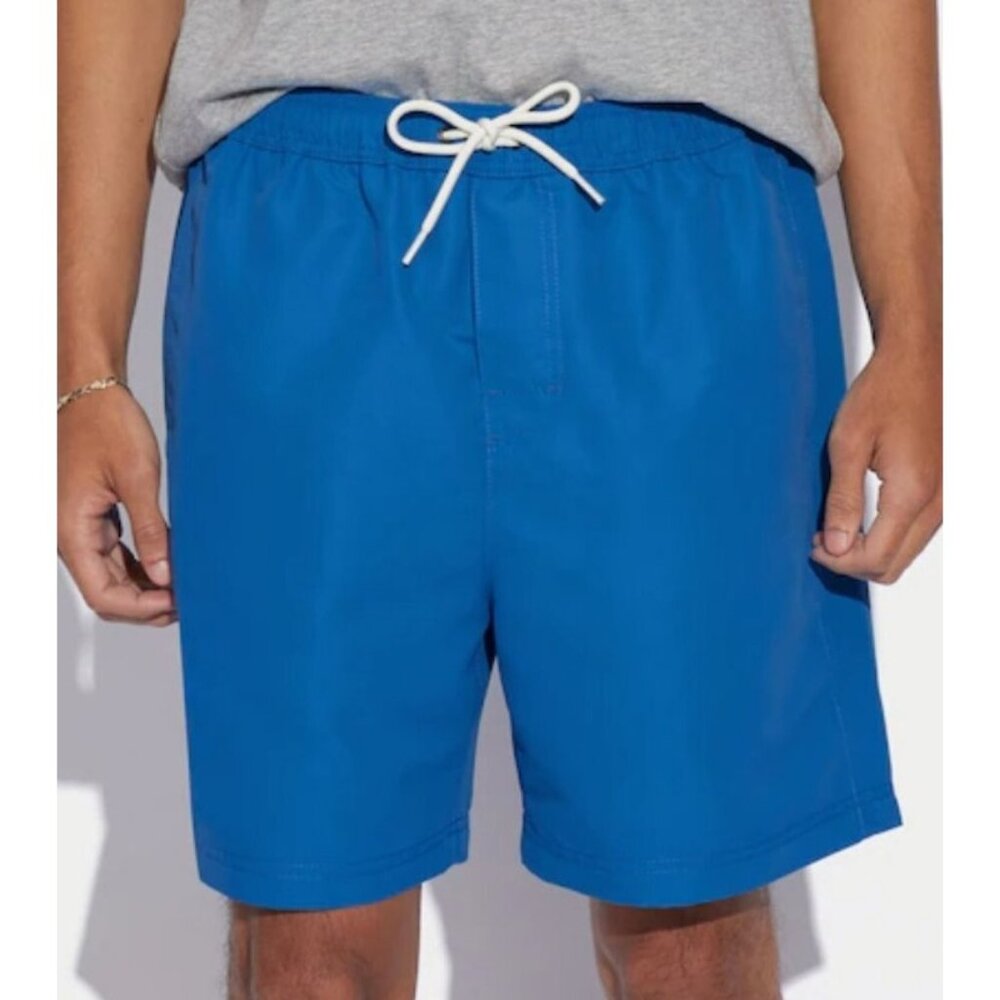 Coach Magic Print Signature Logo Swim Trunks Bright Blue Mens Sizes NWT - Picture 3 of 5